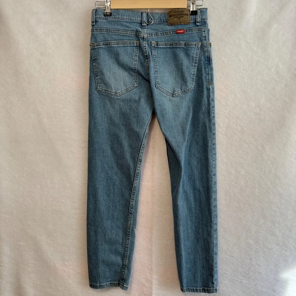 Wrangler Kids Jeans Light Wash‎ Straight Leg Adjustable Waist Size 14 Regular